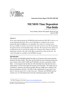 NICMOS Time Dependent Flat-fields