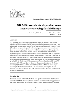 NICMOS count-rate dependent non- linearity tests using flatfield lamps