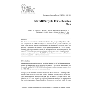 NICMOS Cycle 12 Calibration Plan
