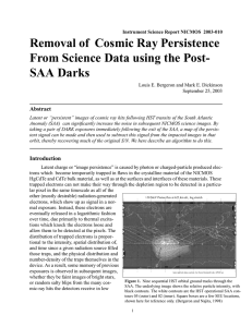 Removal of Cosmic Ray Persistence From Science Data using the Post- Abstract