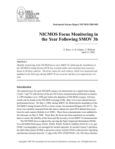 NICMOS Focus Monitoring in the Year Following SMOV 3b