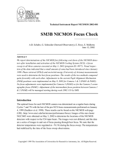 SM3B NICMOS Focus Check