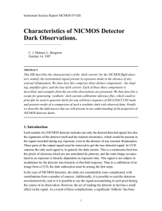 Characteristics of NICMOS Detector Dark Observations.
