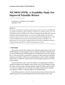 NICMOS OTFR: A Feasibility Study For Improved Scientific Return