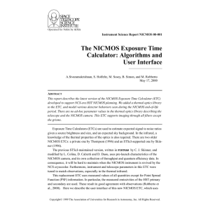 The NICMOS Exposure Time Calculator: Algorithms and User Interface