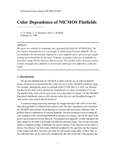 Color Dependence of NICMOS Flatfields