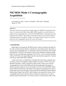 NICMOS Mode-1 Coronagraphic Acquisition