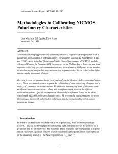 Methodologies to Calibrating NICMOS Polarimetry Characteristics