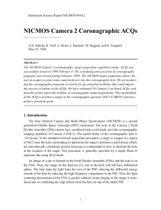 NICMOS Camera 2 Coronagraphic ACQs