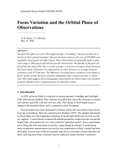 Focus Variation and the Orbital Phase of Observations
