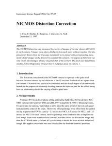 NICMOS Distortion Correction