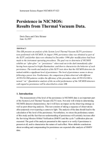 Persistence in NICMOS: Results from Thermal Vacuum Data.