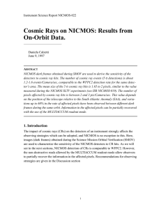 Cosmic Rays on NICMOS: Results from On-Orbit Data.