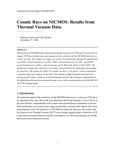 Cosmic Rays on NICMOS: Results from Thermal Vacuum Data.