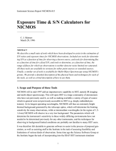 Exposure Time &amp; S/N Calculators for NICMOS