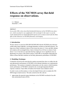 Effects of the NICMOS array flat-field response on observations.
