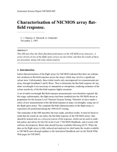 Characterisation of NICMOS array flat- field response.