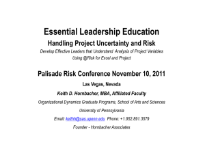 Essential Leadership Education Handling Project Uncertainty and Risk