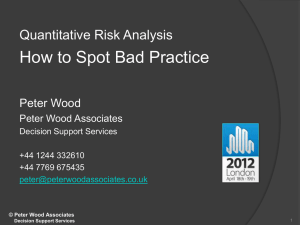 How to Spot Bad Practice Quantitative Risk Analysis  Peter Wood