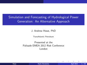 Simulation and Forecasting of Hydrological Power Generation: An Alternative Approach