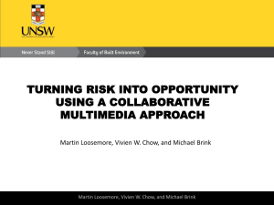 TURNING RISK INTO OPPORTUNITY USING A COLLABORATIVE MULTIMEDIA APPROACH