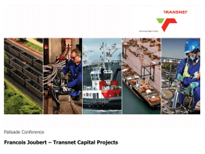 Francois Joubert – Transnet Capital Projects Palisade Conference 1 PAGE