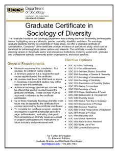Graduate Certificate in Sociology of Diversity