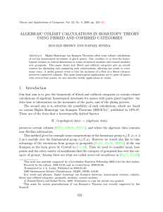 ALGEBRAIC COLIMIT CALCULATIONS IN HOMOTOPY THEORY USING FIBRED AND COFIBRED CATEGORIES