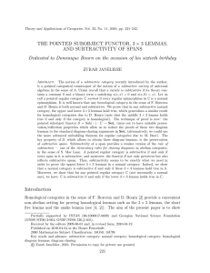 THE POINTED SUBOBJECT FUNCTOR, 3 × 3 LEMMAS,
