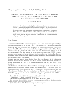 INTERNAL PROFUNCTORS AND COMMUTATOR THEORY; APPLICATIONS TO EXTENSIONS CLASSIFICATION AND