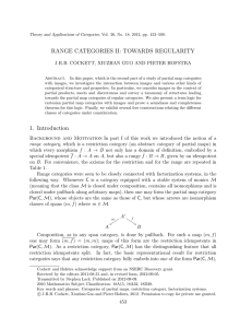 RANGE CATEGORIES II: TOWARDS REGULARITY