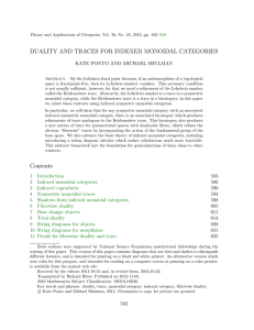 DUALITY AND TRACES FOR INDEXED MONOIDAL CATEGORIES