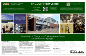 GALLOGLY EVENT CENTER LEED Gold