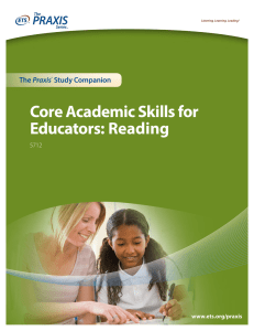 Core Academic Skills for Educators: Reading  Praxis