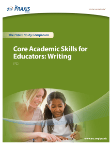 Core Academic Skills for Educators: Writing  Praxis