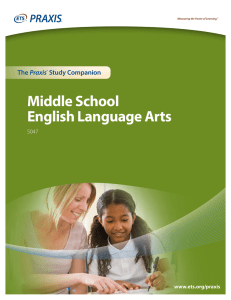 Middle School English Language Arts  Praxis