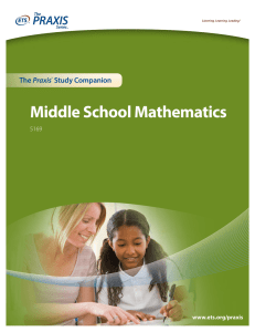 Middle School Mathematics  Praxis 5169