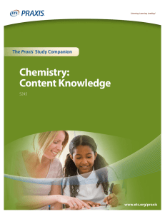 Chemistry: Content Knowledge  Praxis