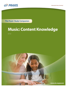 Music: Content Knowledge  Praxis 5113