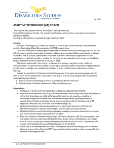 ASSISTIVE TECHNOLOGY (AT) COACH