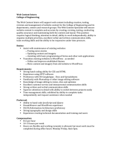 Web Content Intern College of Engineering