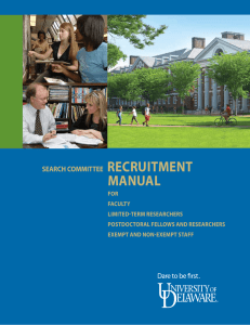 RECRuITMEnT  MAnuAl SEARCH COMMITTEE