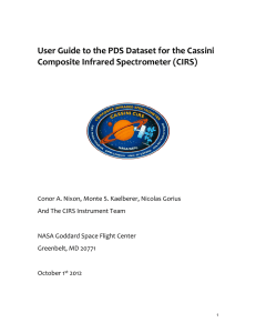 User Guide to the PDS Dataset for the Cassini