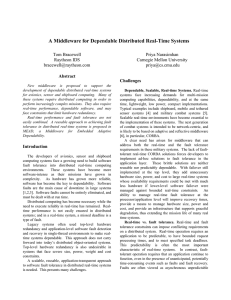 A Middleware for Dependable Distributed Real-Time Systems