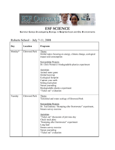ESF SCIENCE Roberts School – July 7-11, 2008