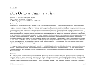 BLA Outcomes Assessment Plan