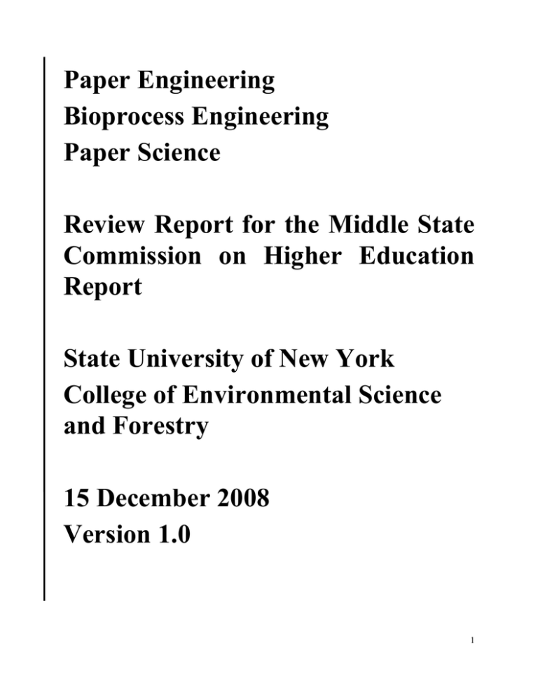 Paper Engineering Bioprocess Engineering Paper Science