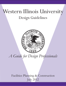 Western Illinois University Design Guidelines A Guide for Design Professionals