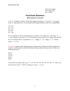 Final Exam Solutions (First answer is correct)