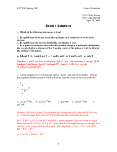 Exam 4 Solutions